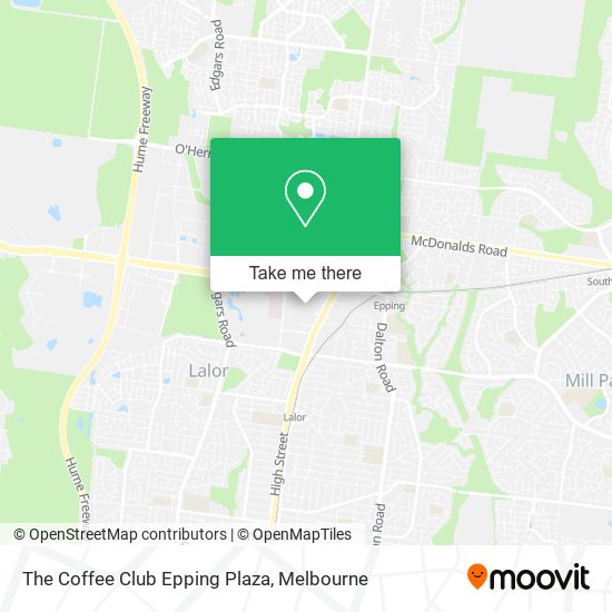 The Coffee Club Epping Plaza map