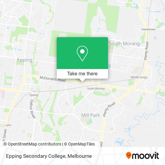 Mapa Epping Secondary College