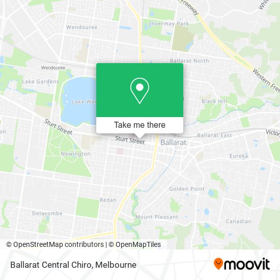 Ballarat Central Chiro map