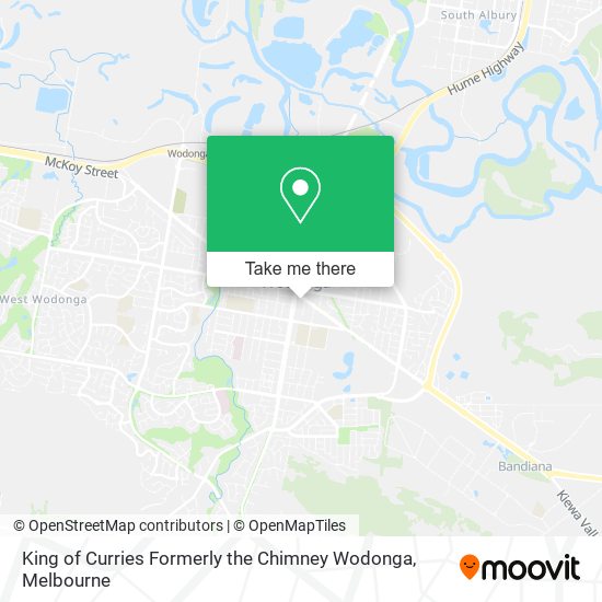 King of Curries Formerly the Chimney Wodonga map