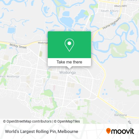 World's Largest Rolling Pin map