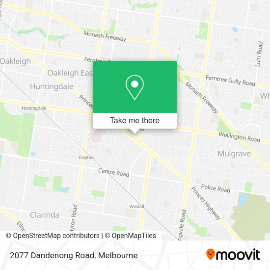 2077 Dandenong Road map