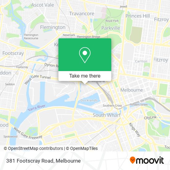 Mapa 381 Footscray Road