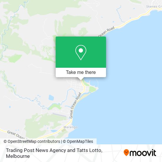 Trading Post News Agency and Tatts Lotto map