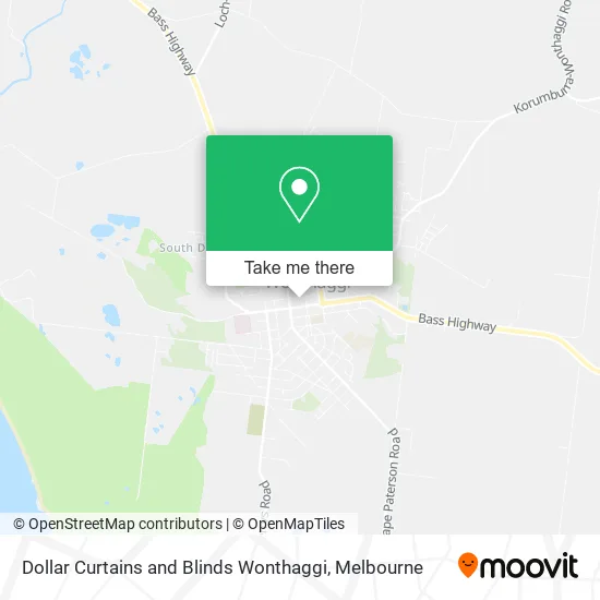 Dollar Curtains and Blinds Wonthaggi map