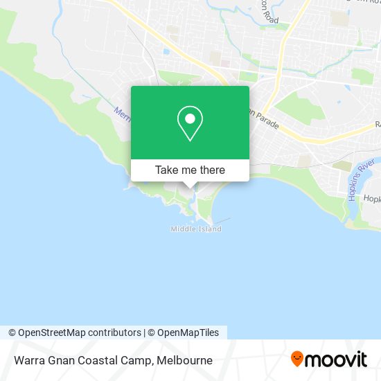 Warra Gnan Coastal Camp map