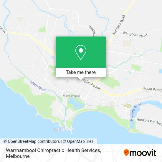 Mapa Warrnambool Chiropractic Health Services