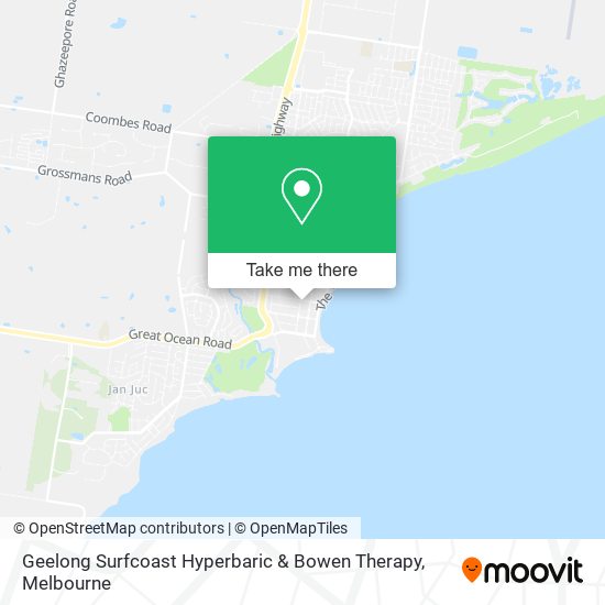 Geelong Surfcoast Hyperbaric & Bowen Therapy map