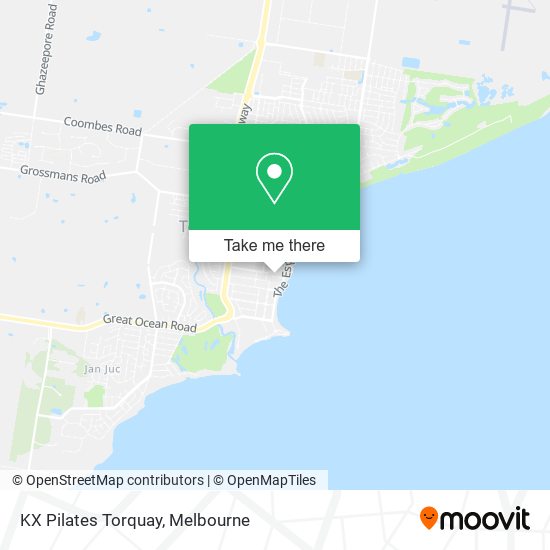 Mapa KX Pilates Torquay