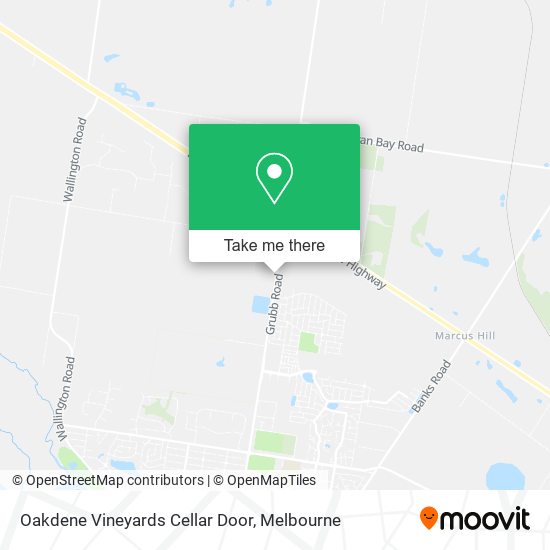 Oakdene Vineyards Cellar Door map