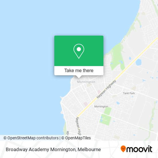 Broadway Academy Mornington map