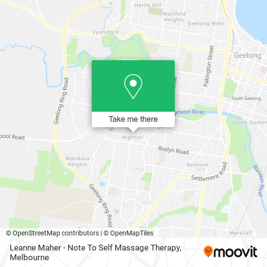 Leanne Maher - Note To Self Massage Therapy map