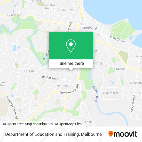 Department of Education and Training map