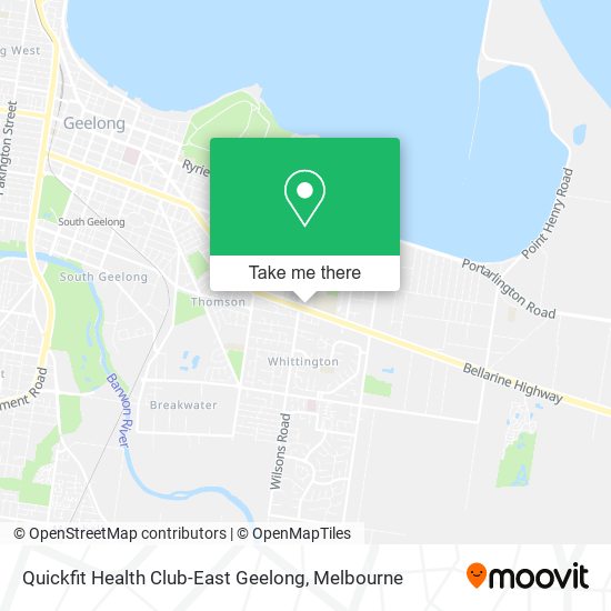 Mapa Quickfit Health Club-East Geelong