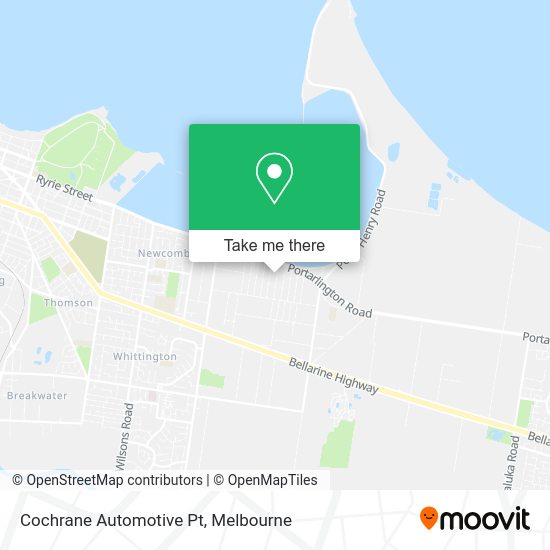 How to get to Cochrane Automotive Pt in Moolap by bus or train?