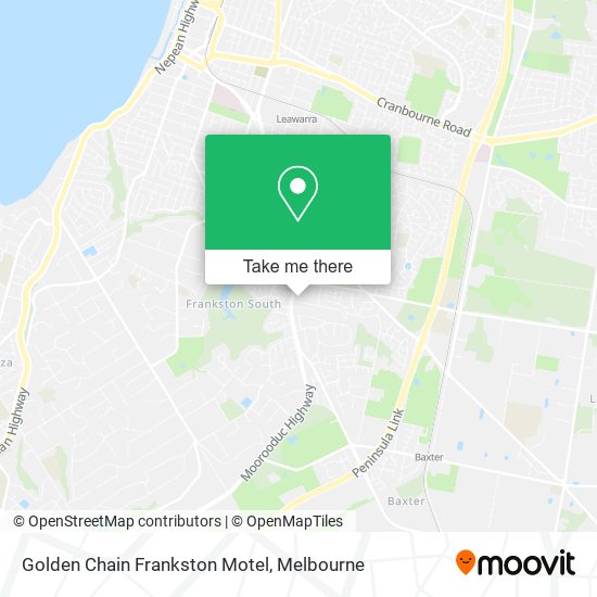 Mapa Golden Chain Frankston Motel