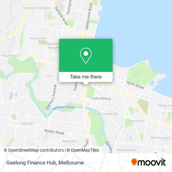 Geelong Finance Hub map