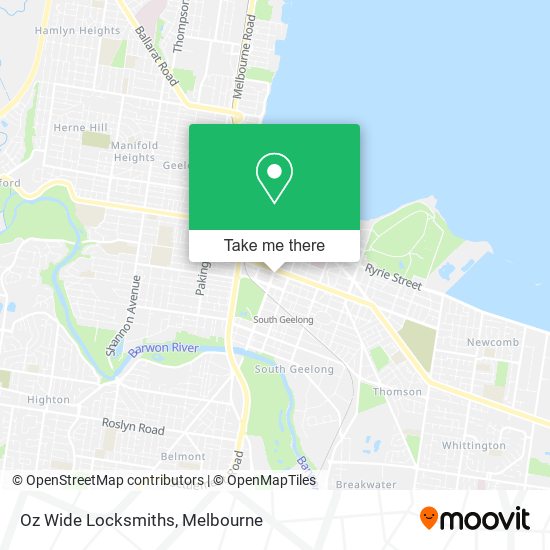 Oz Wide Locksmiths map