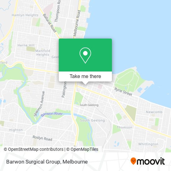 Mapa Barwon Surgical Group