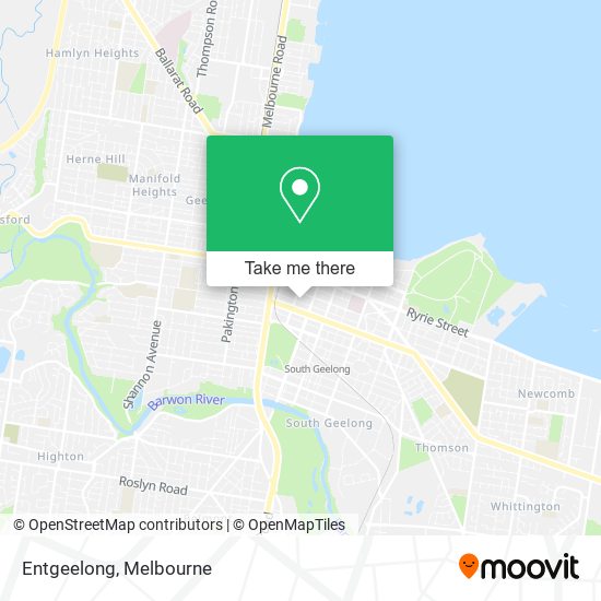 Mapa Entgeelong