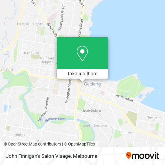 John Finnigan's Salon Visage map