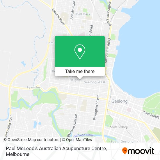 Paul McLeod's Australian Acupuncture Centre map