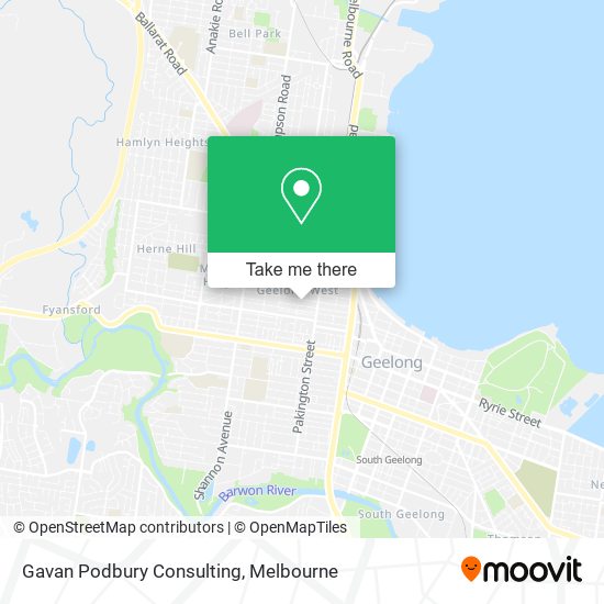 Gavan Podbury Consulting map