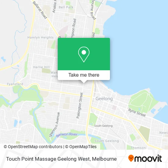 Touch Point Massage Geelong West map
