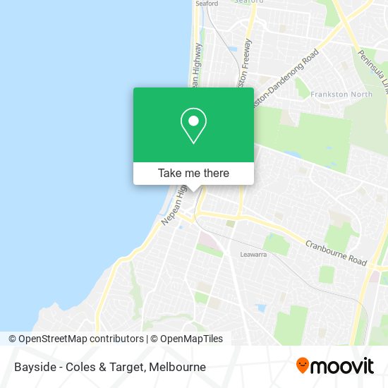 Mapa Bayside - Coles & Target