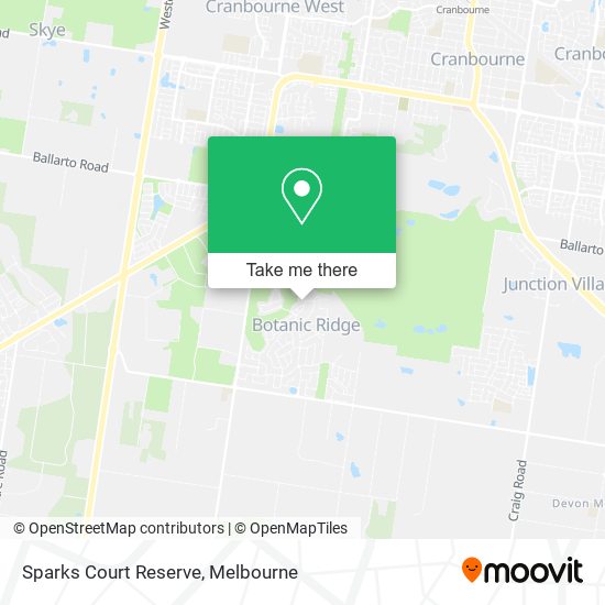 Mapa Sparks Court Reserve