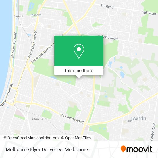 Melbourne Flyer Deliveries map