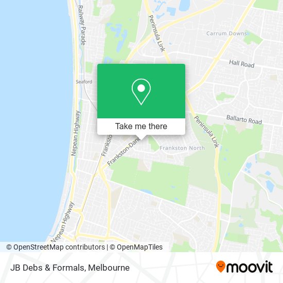 JB Debs & Formals map