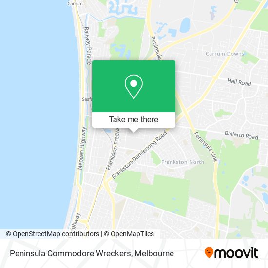 Peninsula Commodore Wreckers map