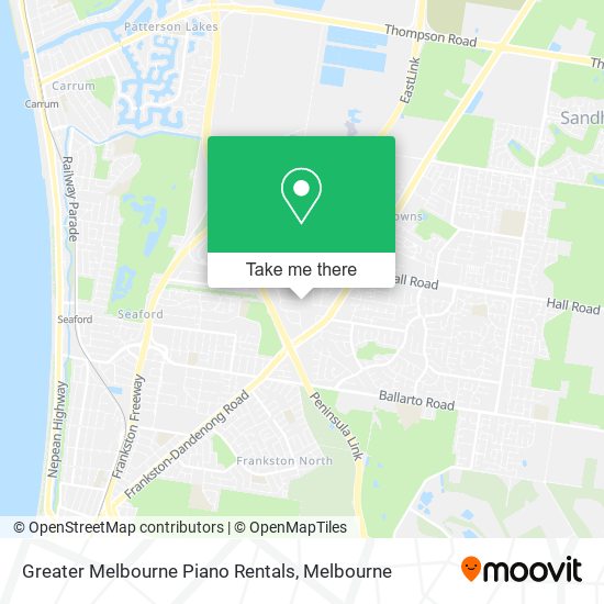 Greater Melbourne Piano Rentals map