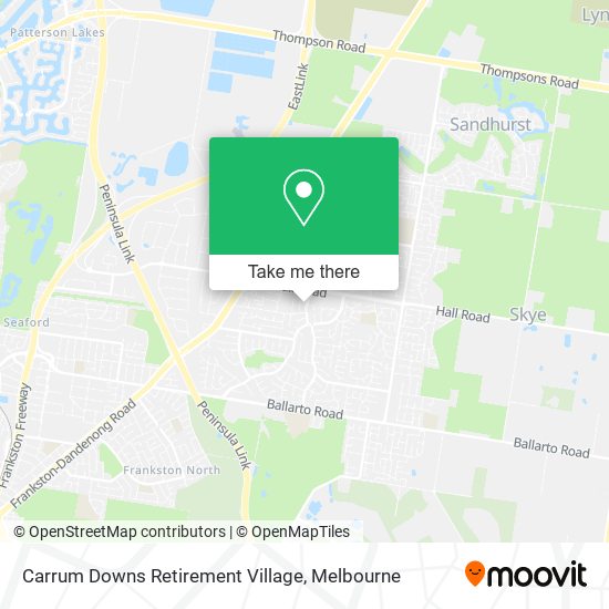 Carrum Downs Retirement Village map