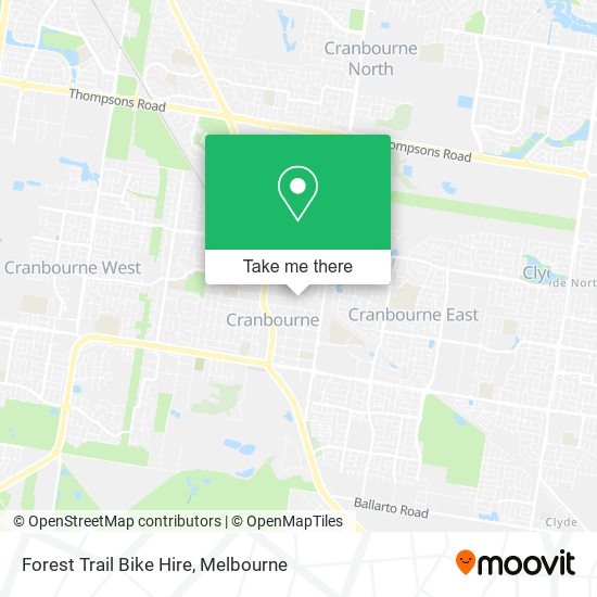 Mapa Forest Trail Bike Hire