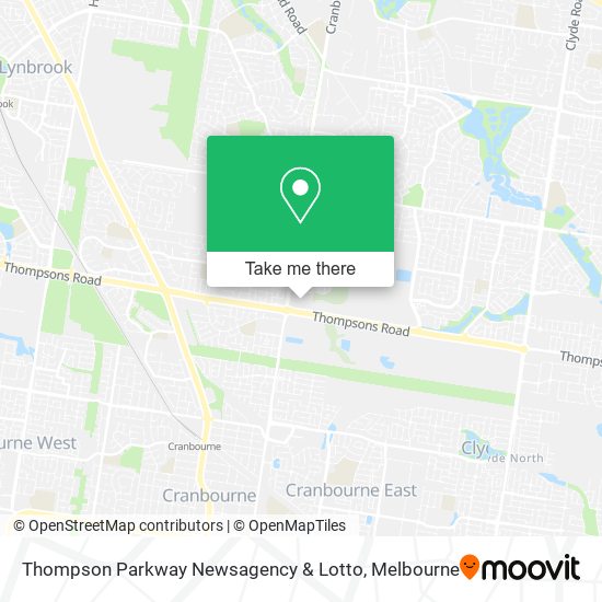 Mapa Thompson Parkway Newsagency & Lotto