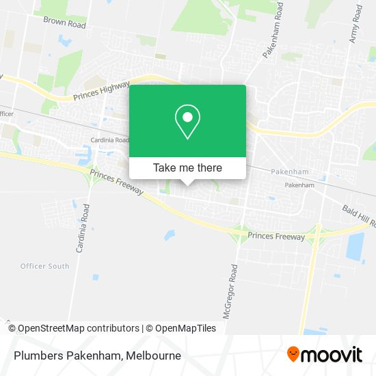 Plumbers Pakenham map