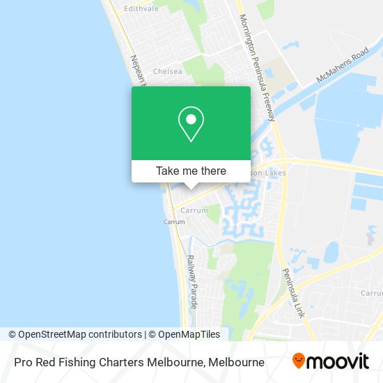 Mapa Pro Red Fishing Charters Melbourne