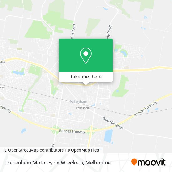 Pakenham Motorcycle Wreckers map