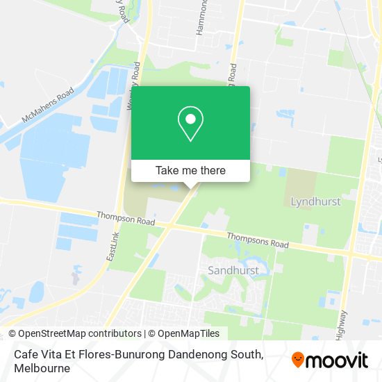 Cafe Vita Et Flores-Bunurong Dandenong South map