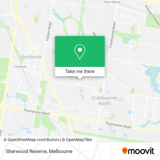 Mapa Sherwood Reserve