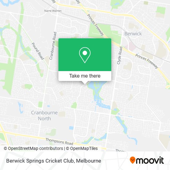 Berwick Springs Cricket Club map