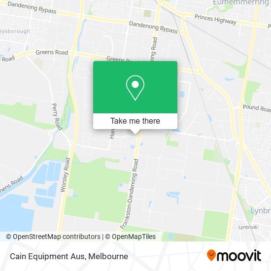 Cain Equipment Aus map