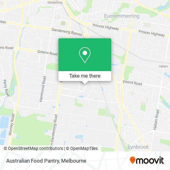 Australian Food Pantry map