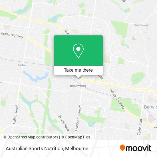 Mapa Australian Sports Nutrition