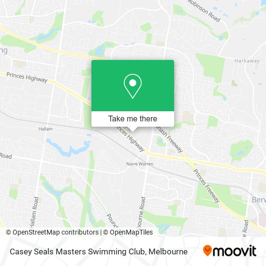Casey Seals Masters Swimming Club map