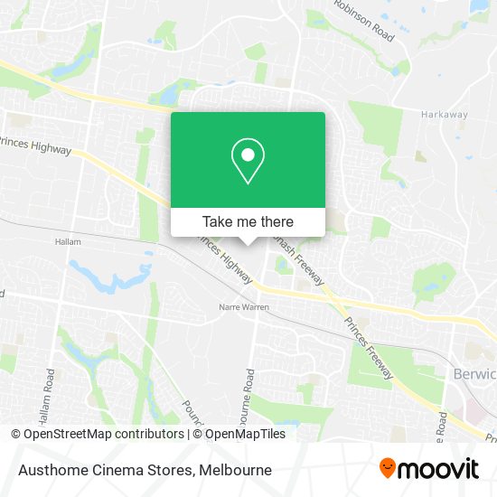 Mapa Austhome Cinema Stores