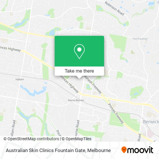 Mapa Australian Skin Clinics Fountain Gate