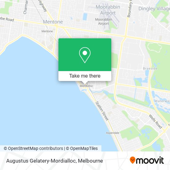 Mapa Augustus Gelatery-Mordialloc